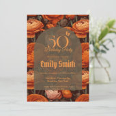 Boho Ranunculus Floral Girl Birthday Party Einladung (Stehend Vorderseite)