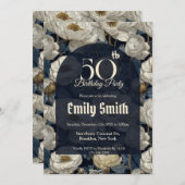 Boho Ranunculus Flower Custom Birthday Einladung (Vorne/Hinten)