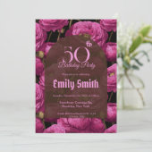 Boho Ranunculus Petal Boho Birthday Einladung (Stehend Vorderseite)