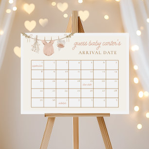 Boho rät, wann der Termin für den Termin ist Baby Poster