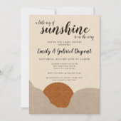 Boho Ray of Sunshine Baby Shower Einladung (Vorderseite)