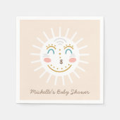 Boho Ray von Sonnenschein mit Text Serviette (Vorderseite)