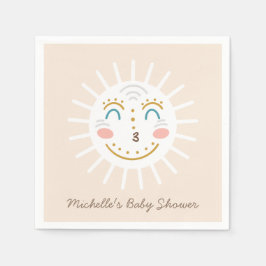 Boho Ray von Sonnenschein mit Text Serviette