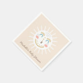 Boho Ray von Sonnenschein mit Text Serviette (Ecke)