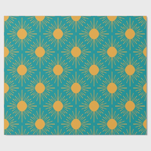 Boho Ray von Sun Turquoise Geschenkpapier (Flach)