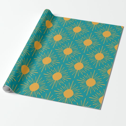 Boho Ray von Sun Turquoise Geschenkpapier (Ungerollt)
