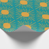 Boho Ray von Sun Turquoise Geschenkpapier (Ecke)