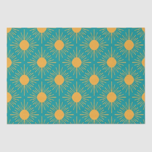 Boho Ray von Sun Turquoise Seidenpapier (Vorderseite)