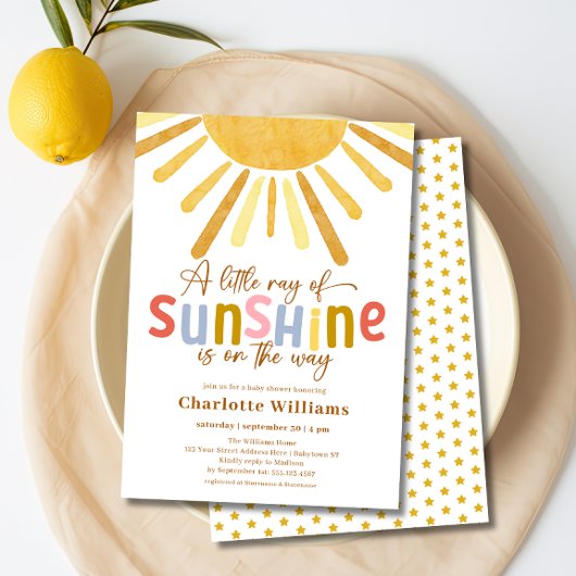 Boho Ray von Sunshine Baby Shower Einladung