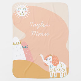Boho Ray von Sunshine Elephant Kinderzimmer Name Babydecke