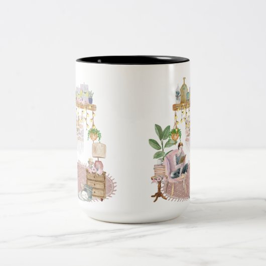 Boho Reading Room Tasse (Mittel)