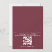 Boho-Rebe-Blumen-Luxus-elegante-QR-Code-Hochzeit Einladung (Rückseite)