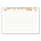 Boho Recipe Brautparty Cards Tischnummer (Rückseite)