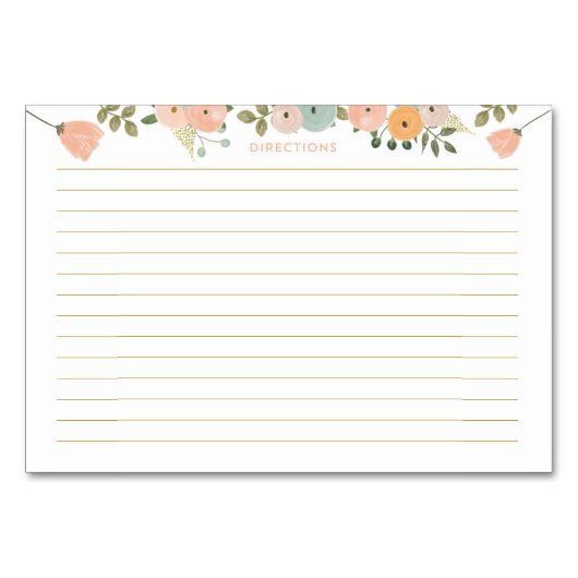 Boho Recipe Brautparty Cards Tischnummer (Rückseite)