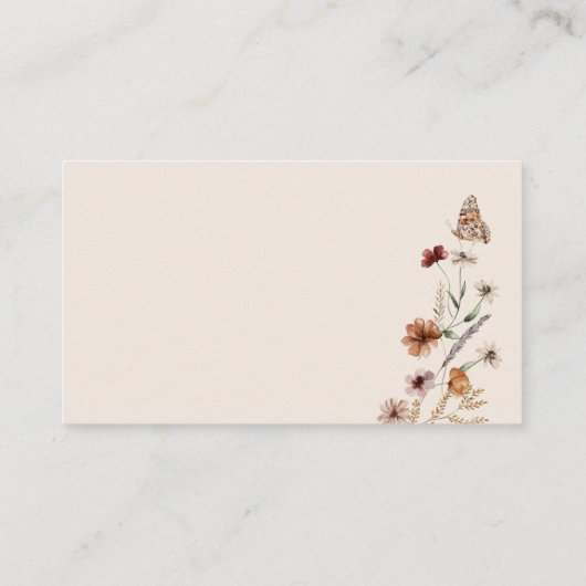 Boho Recipe Request Card Begleitkarte (Rückseite)