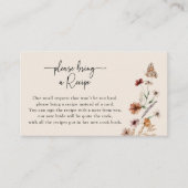 Boho Recipe Request Card Begleitkarte (Vorderseite)