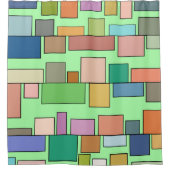 Boho Rectangle Duschvorhang (Vorderseite)