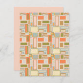 Boho Rectangle Mitteilungskarte (Vorne/Hinten)