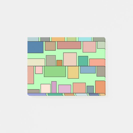 Boho Rectangle Post-it Klebezettel (Vorderseite)