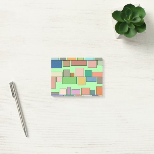 Boho Rectangle Post-it Klebezettel (Büro)
