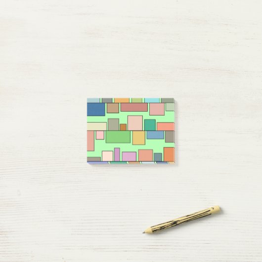 Boho Rectangle Post-it Klebezettel (Auf Schreibtisch)