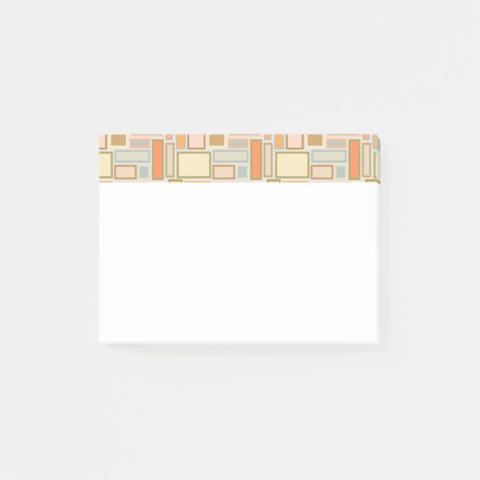 Boho Rectangle Post-it Klebezettel (Vorderseite)