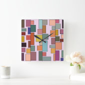 Boho Rectangle Quadratische Wanduhr (Zuhause)
