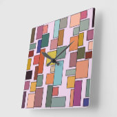 Boho Rectangle Quadratische Wanduhr (Winkel)