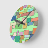 Boho Rectangle Runde Wanduhr (Winkel)