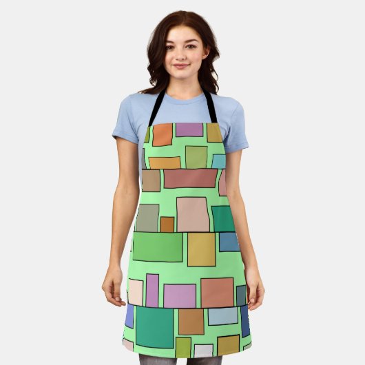 Boho Rectangle Schürze (Getragen)