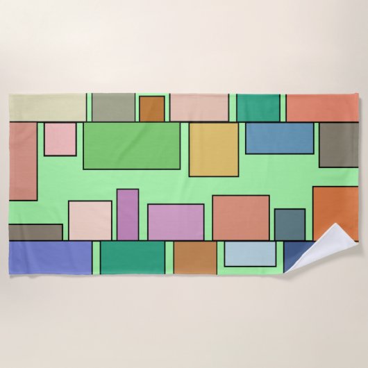 Boho Rectangle Strandtuch (Vorderseite)