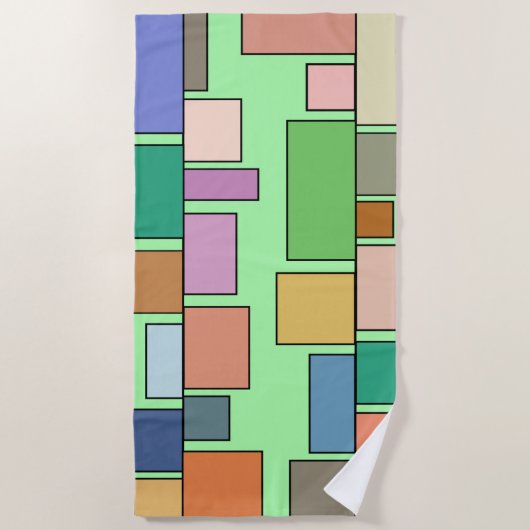 Boho Rectangle Strandtuch (Vorderseite)