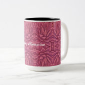 Boho Red Agave Affirmations Tasse (VorderseiteRechts)
