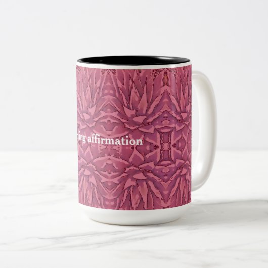 Boho Red Agave Affirmations Tasse (VorderseiteRechts)