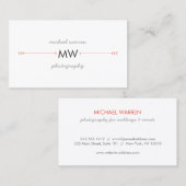 Boho Red Arrows Monogram Logo Visitenkarte (Vorne/Hinten)