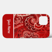 Boho Red Bandanna Case-Mate iPhone Case anpassen (Rückseite (Horizontal))