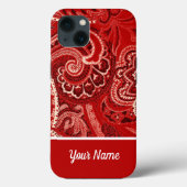 Boho Red Bandanna Case-Mate iPhone Case anpassen (Rückseite)