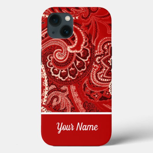 Boho Red Bandanna Case-Mate iPhone Case anpassen (Rückseite)