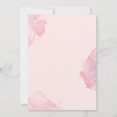 Boho Red Berries & Greenery Pink Brautparty Einladung (Rückseite)