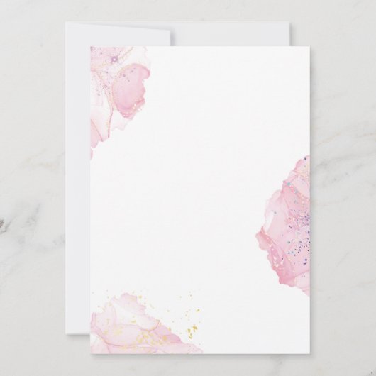 Boho Red Berries & Greenery Weißes Brautparty Einladung (Rückseite)