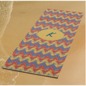 Boho Red Blue und Gold Yogamatte