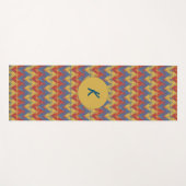 Boho Red Blue und Gold Yogamatte (Vorderseite (Horizontal))