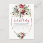Boho Red Burgundy Greenery Book Request Card Begleitkarte (Vorderseite)