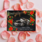 Boho Red Decorative Blume Hochzeit Save The Date