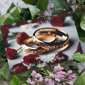 Boho Red Decorative Flowers Wedding Save The Date