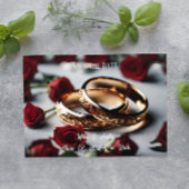 Boho Red Decorative Flowers Wedding Save The Date