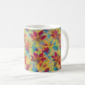 BOHO Red Floral Design Kaffeetasse (VorderseiteRechts)