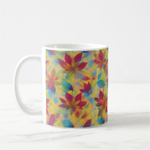 BOHO Red Floral Design Kaffeetasse