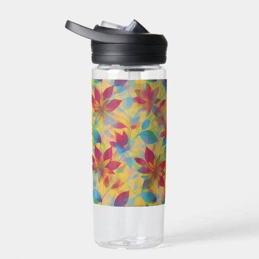 BOHO Red Floral Design Trinkflasche (Rechts)