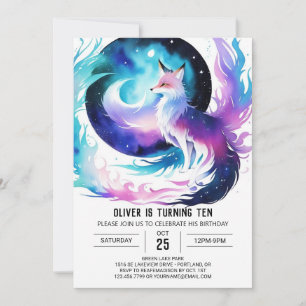 Boho Red Fox Adventure Birthday Einladung